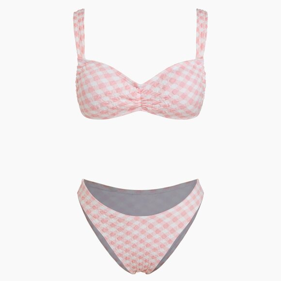 Sweetheart Gingham Bracelet Cheeky Bikini Set - Picture 1 of 1